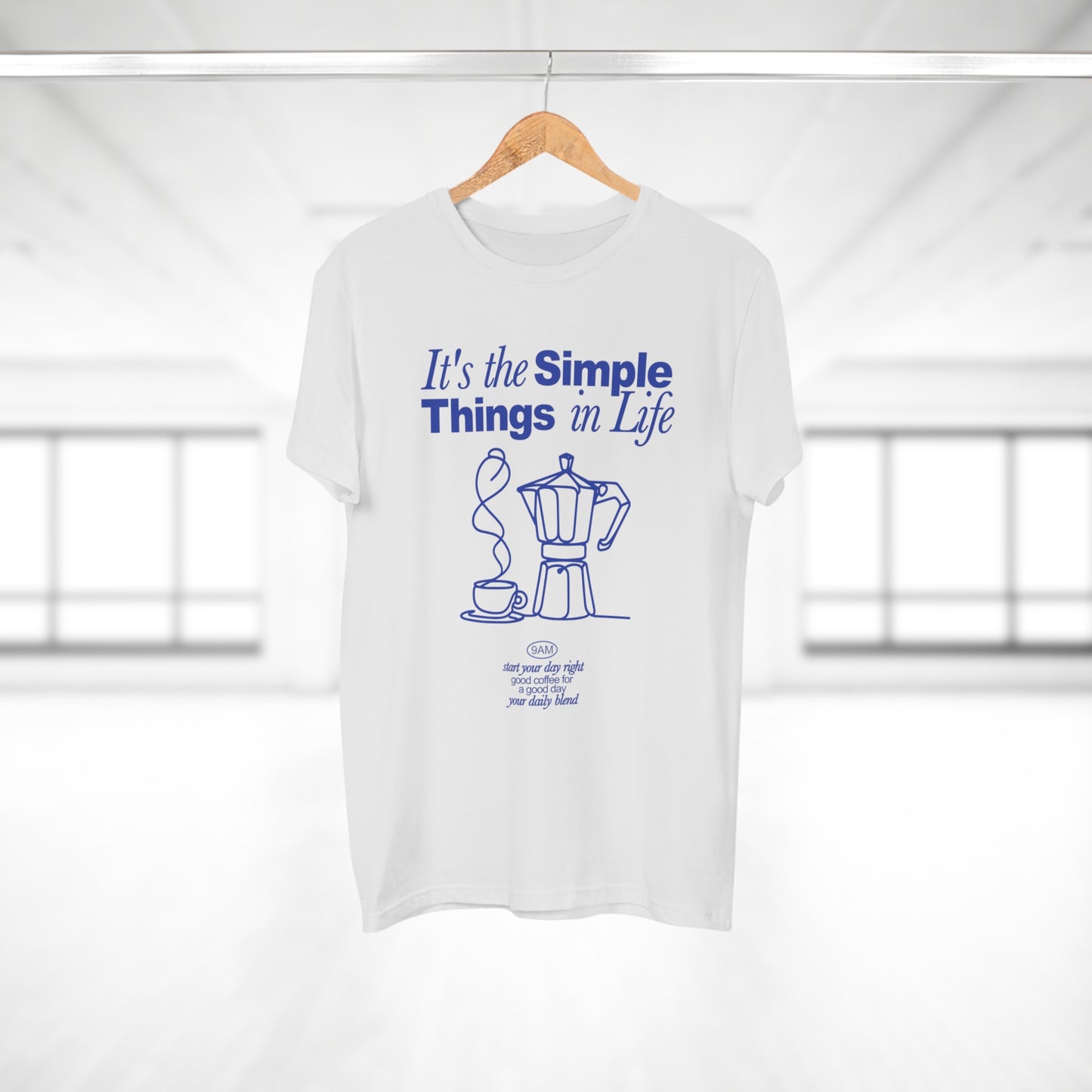 Simple Things in Life Coffee Shirt • Kaffee Shirt Damen • Kaffee Liebhaber T-Shirt mit Moka Pot • Cozy Coffee Morning Outfit Coffee Lover