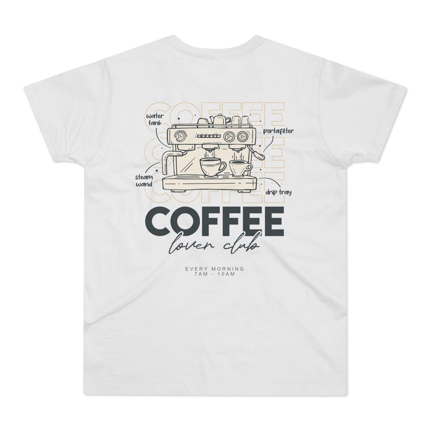 Coffee Lover Club Tshirt • Kaffee Shirt für Barista Geschenk für Espresso-Liebhaber • Coffee Tshirt • Italienische Siebträgermaschine Shirt