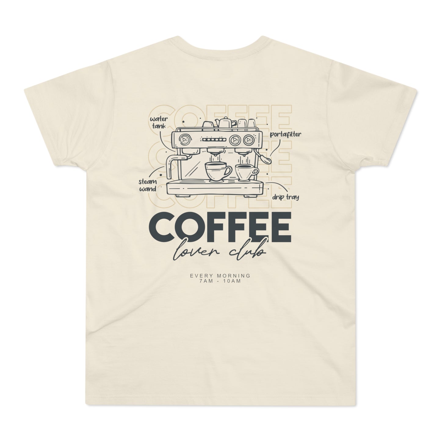 Coffee Lover Club Tshirt • Kaffee Shirt für Barista Geschenk für Espresso-Liebhaber • Coffee Tshirt • Italienische Siebträgermaschine Shirt
