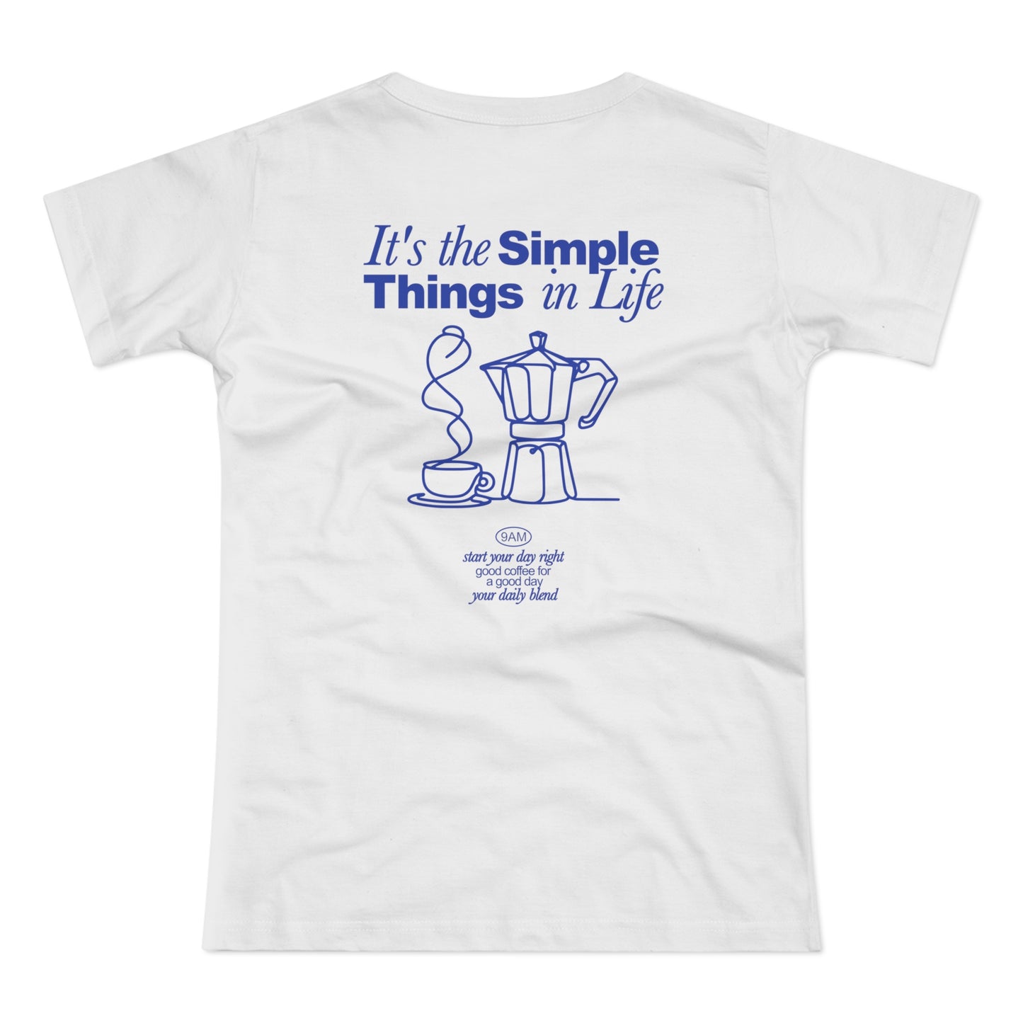 Coffee Shirt Herren • It's the Simple Things in Life • Kaffee Tshirt mit Mokkakanne • Barista Look für Alltag & Café Geschenk für Kaffeefans