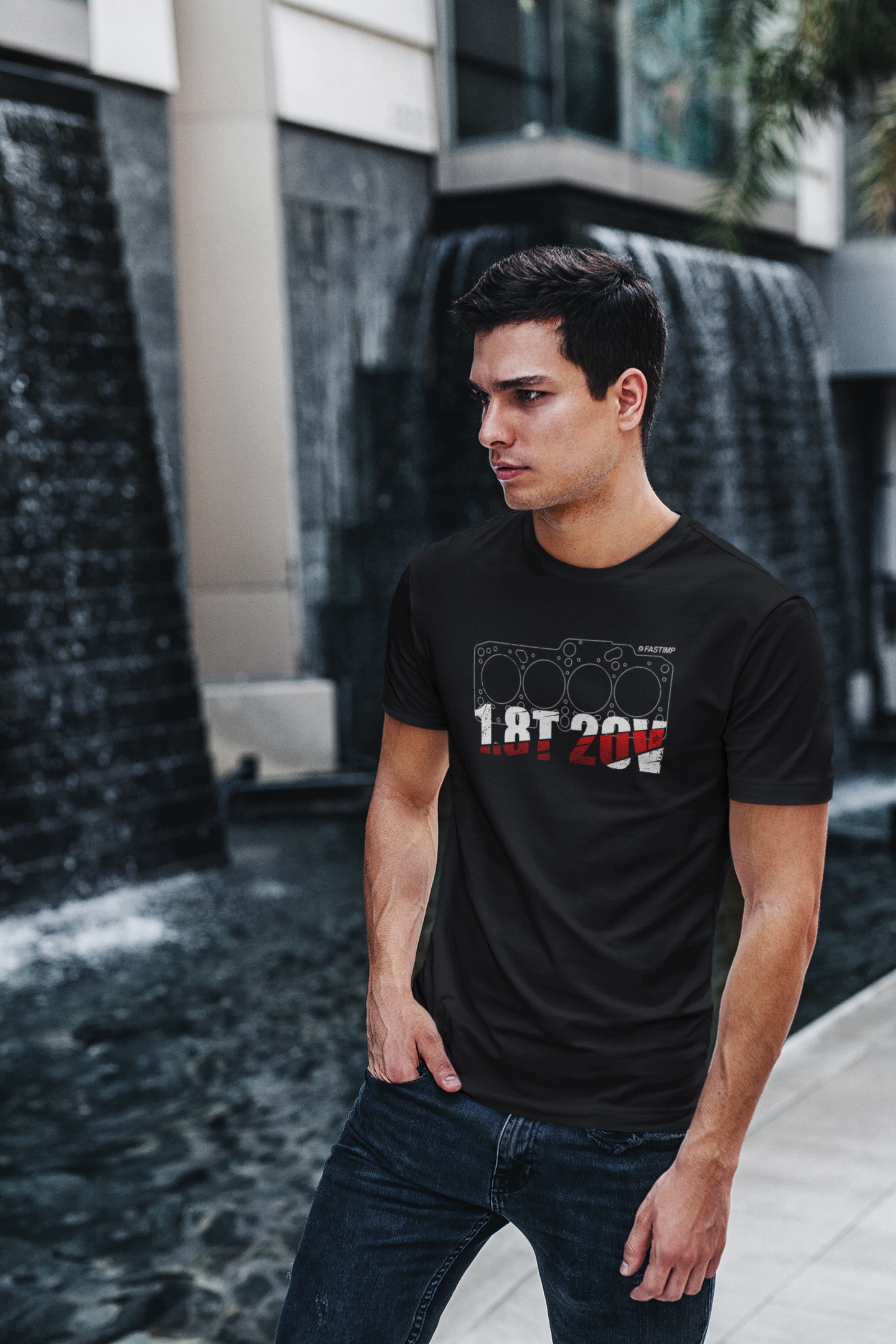 1.8T 20V, Motor, 4 Zylinder, Zylinderkopfdichtung, 4 Takter, Vierzylinder - Herren Premium Organic Shirt