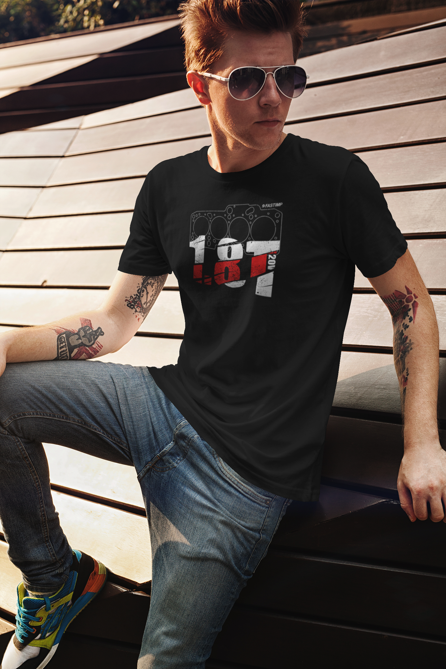 1.8T 20V, Motor, 4 Zylinder, Zylinderkopfdichtung, 4 Takter, Vierzylinder - Herren Premium Organic Shirt