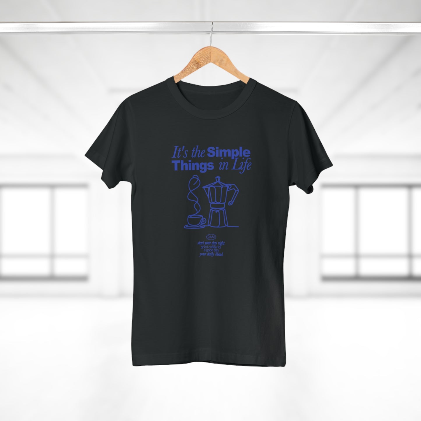 Simple Things in Life Coffee Shirt • Kaffee Shirt Damen • Kaffee Liebhaber T-Shirt mit Moka Pot • Cozy Coffee Morning Outfit Coffee Lover