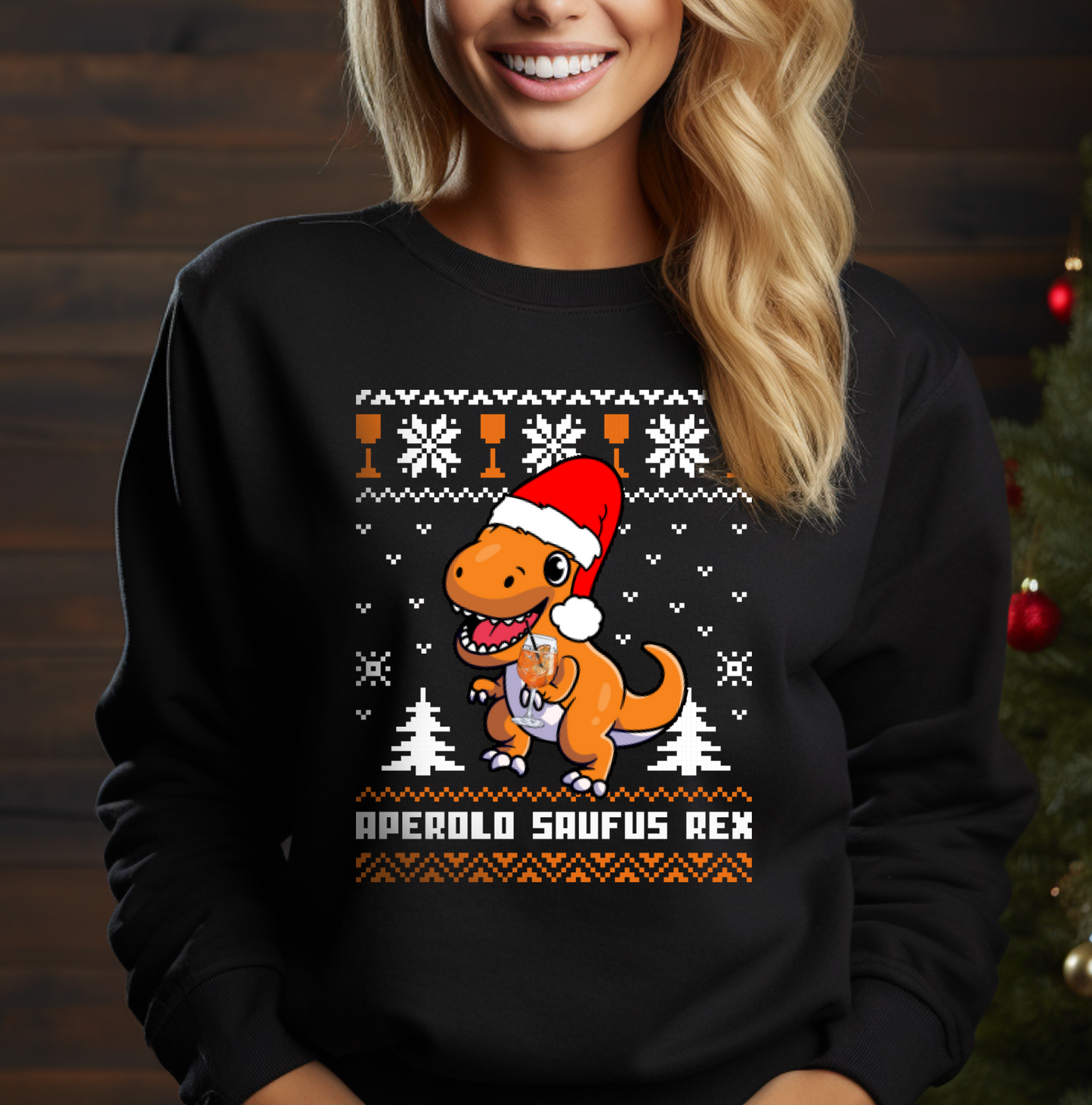 Aperolo Saufus Rex Sweatshirt • Ugly Christmas Sweater • Aperol Spritz Pullover • Aperol Weihnachtspullover • Best Gift Christmas Sweatshirt