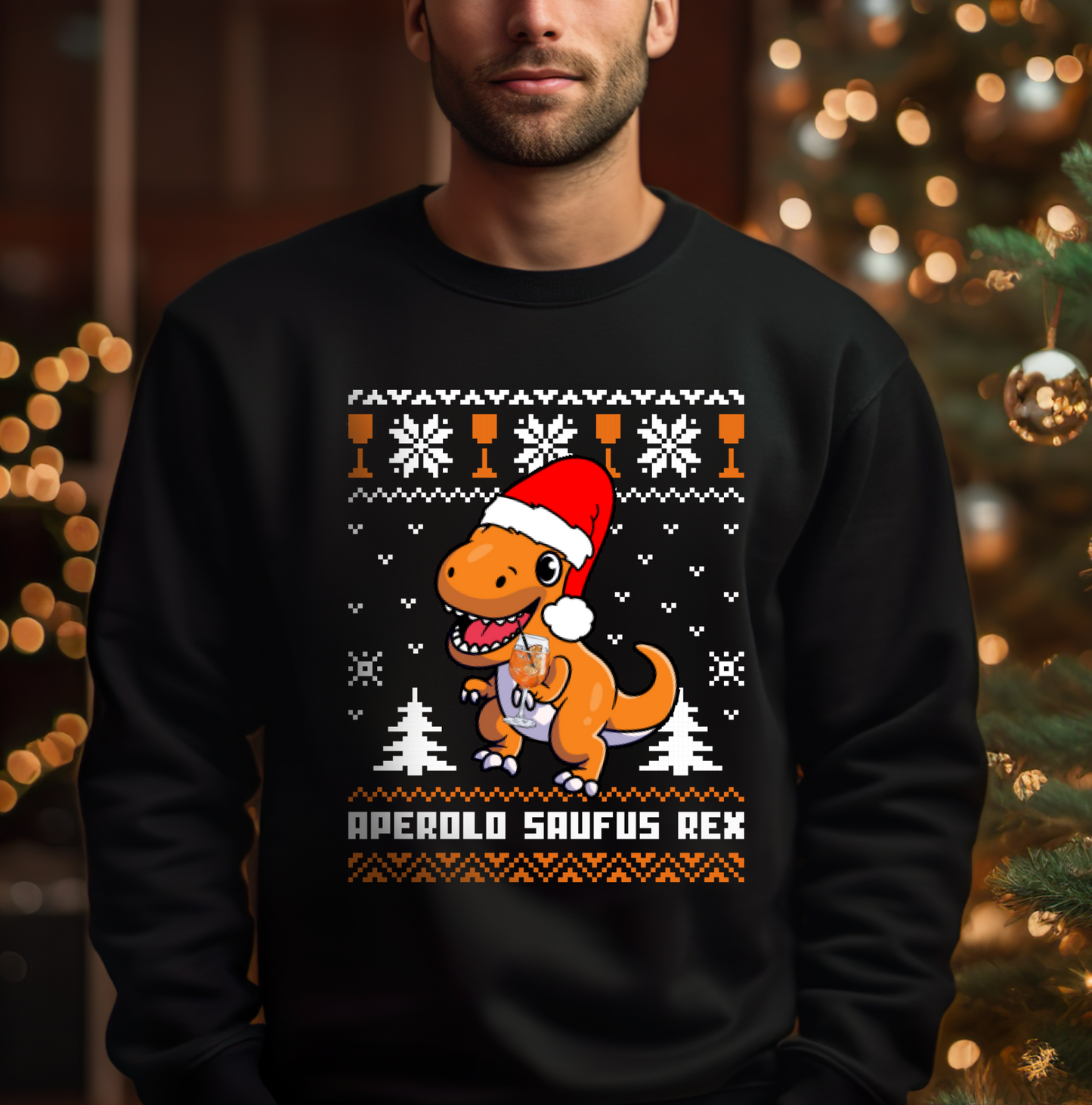 Aperolo Saufus Rex Sweatshirt • Ugly Christmas Sweater • Aperol Spritz Pullover • Aperol Weihnachtspullover • Best Gift Christmas Sweatshirt
