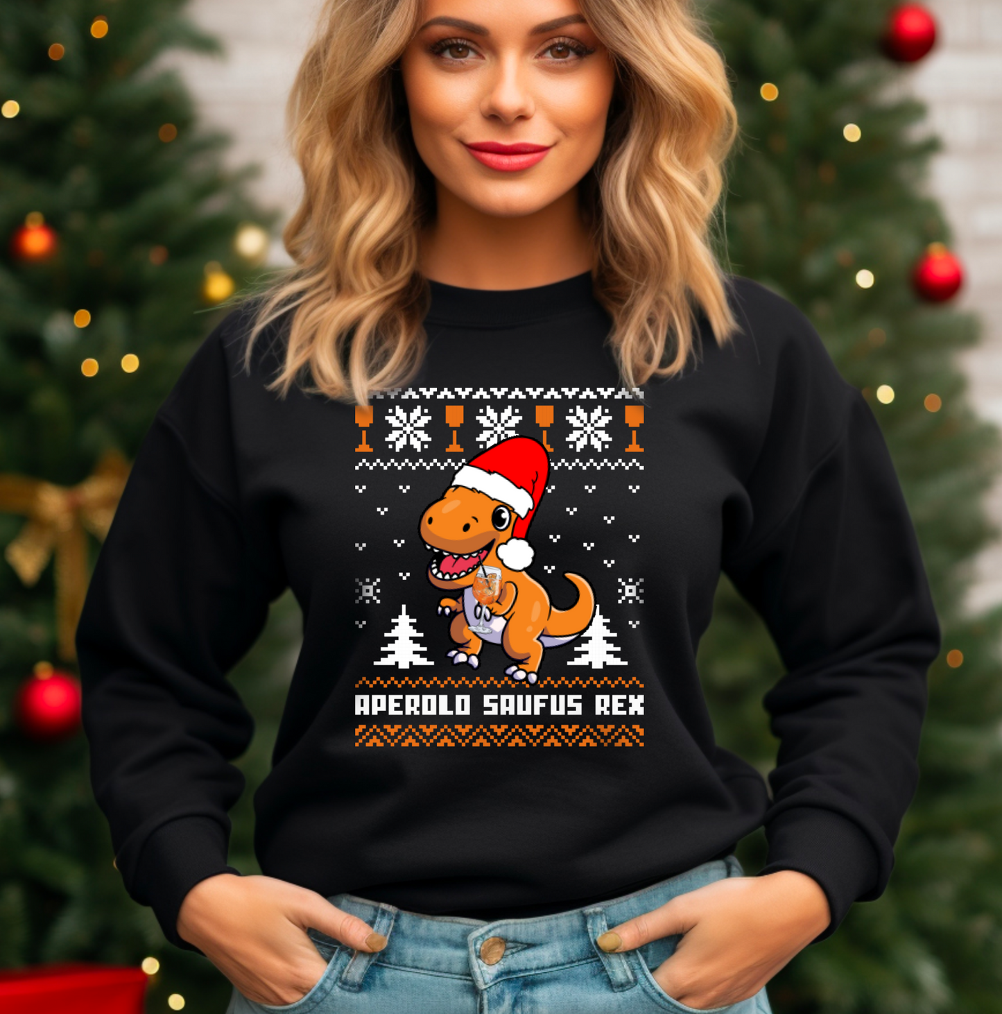 Aperolo Saufus Rex Sweatshirt • Ugly Christmas Sweater • Aperol Spritz Pullover • Aperol Weihnachtspullover • Best Gift Christmas Sweatshirt