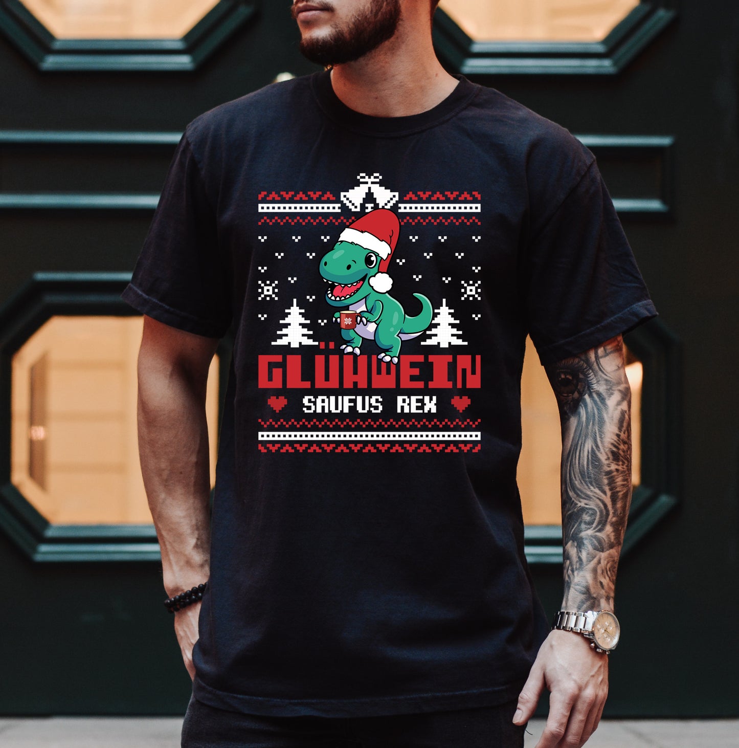 Glühwein Saufus Rex Shirt • Ugly Christmas Tshirt • Lustiges Weihnachtsshirt Alkohol Weihnachtsmarkt Geschenkidee Weihnachten Freundin Gift