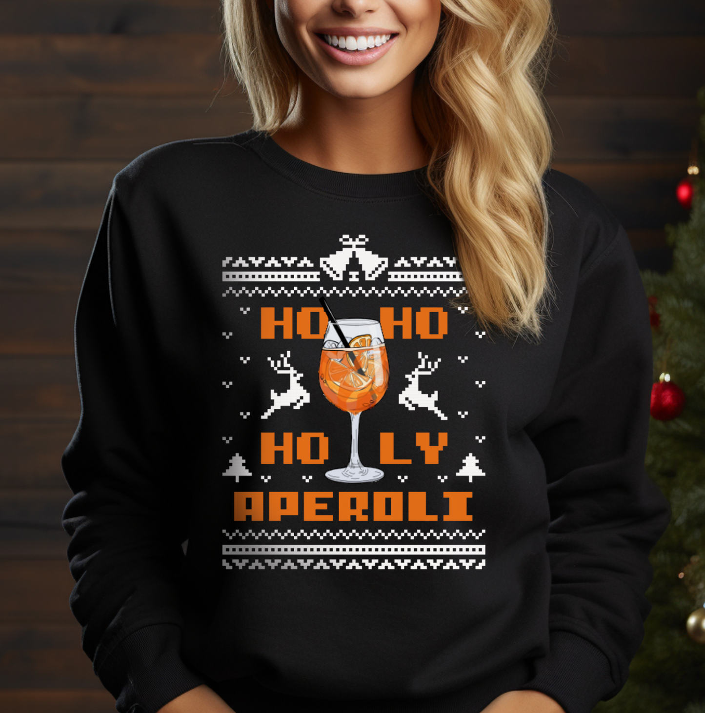 Ho Ho Holy Aperoli Sweatshirt • Aperol Sweater Christmas • Aperol Spritz Pullover Weihnachten • Ugly Christmas Sweater • Weihnachtspullover