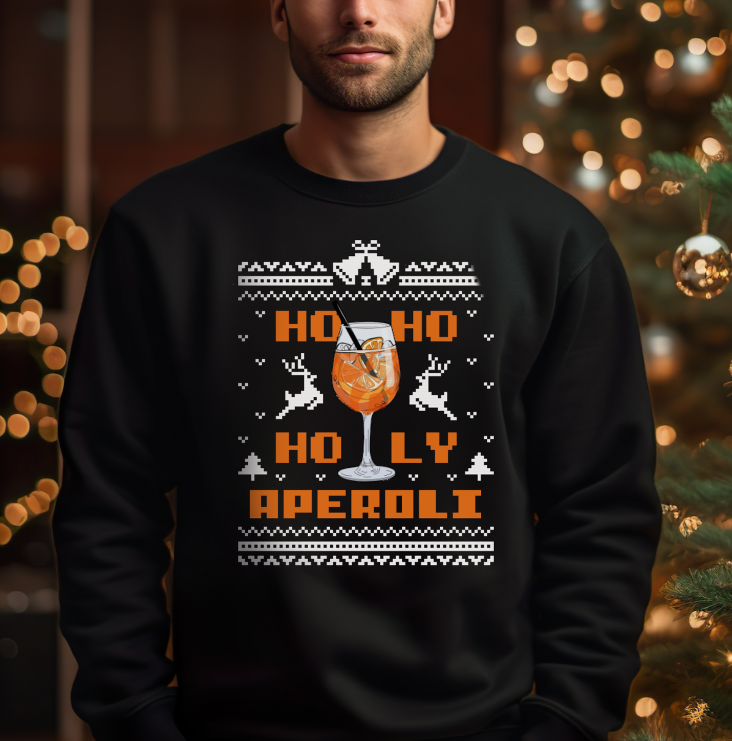 Ho Ho Holy Aperoli Sweatshirt • Aperol Sweater Christmas • Aperol Spritz Pullover Weihnachten • Ugly Christmas Sweater • Weihnachtspullover