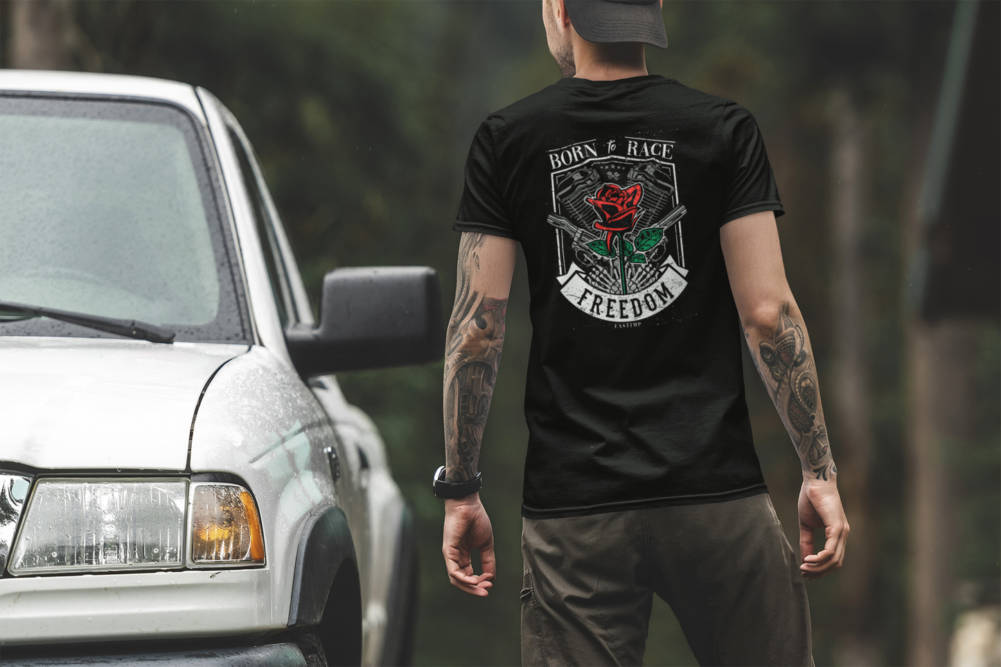 Freedom - Born to Race - Herren Premium Organic Shirt