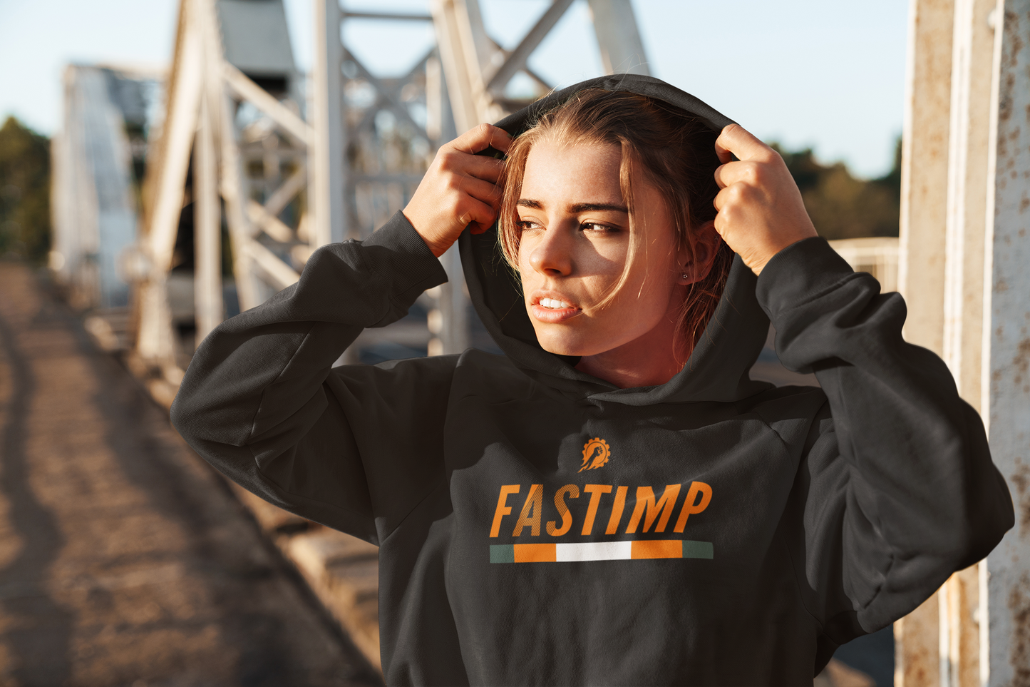 Fastimp Basic Neon - Unisex Organic Hoodie
