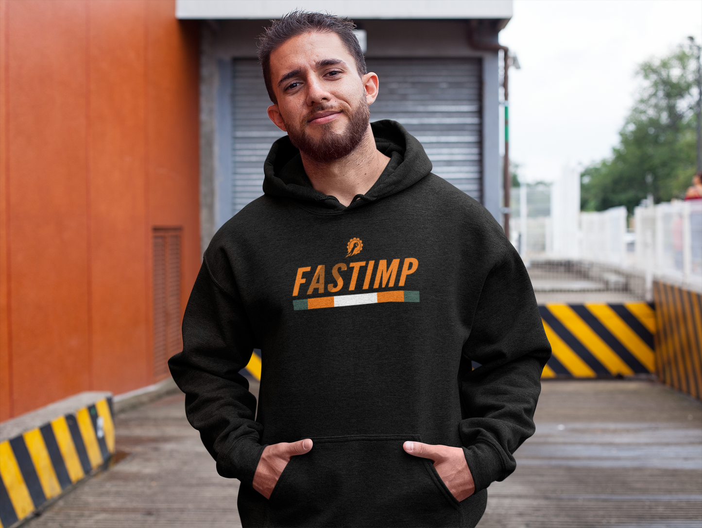 Fastimp Basic Neon - Unisex Organic Hoodie