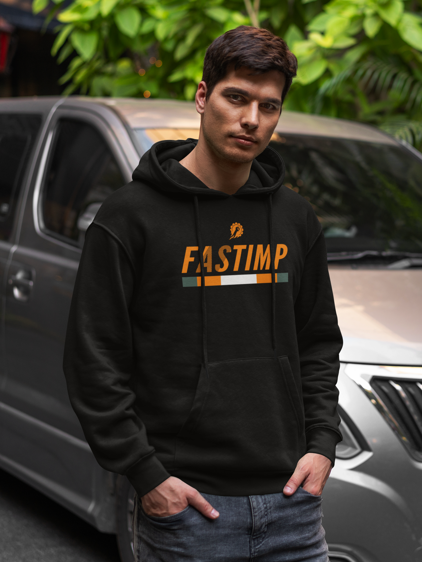 Fastimp Basic Neon - Unisex Organic Hoodie