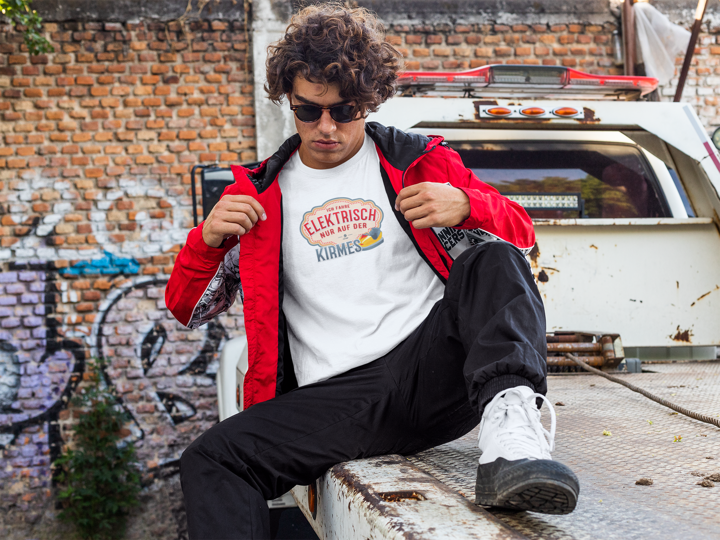 Elektrisch nur auf der Kirmes - Herren Premium Organic Shirt