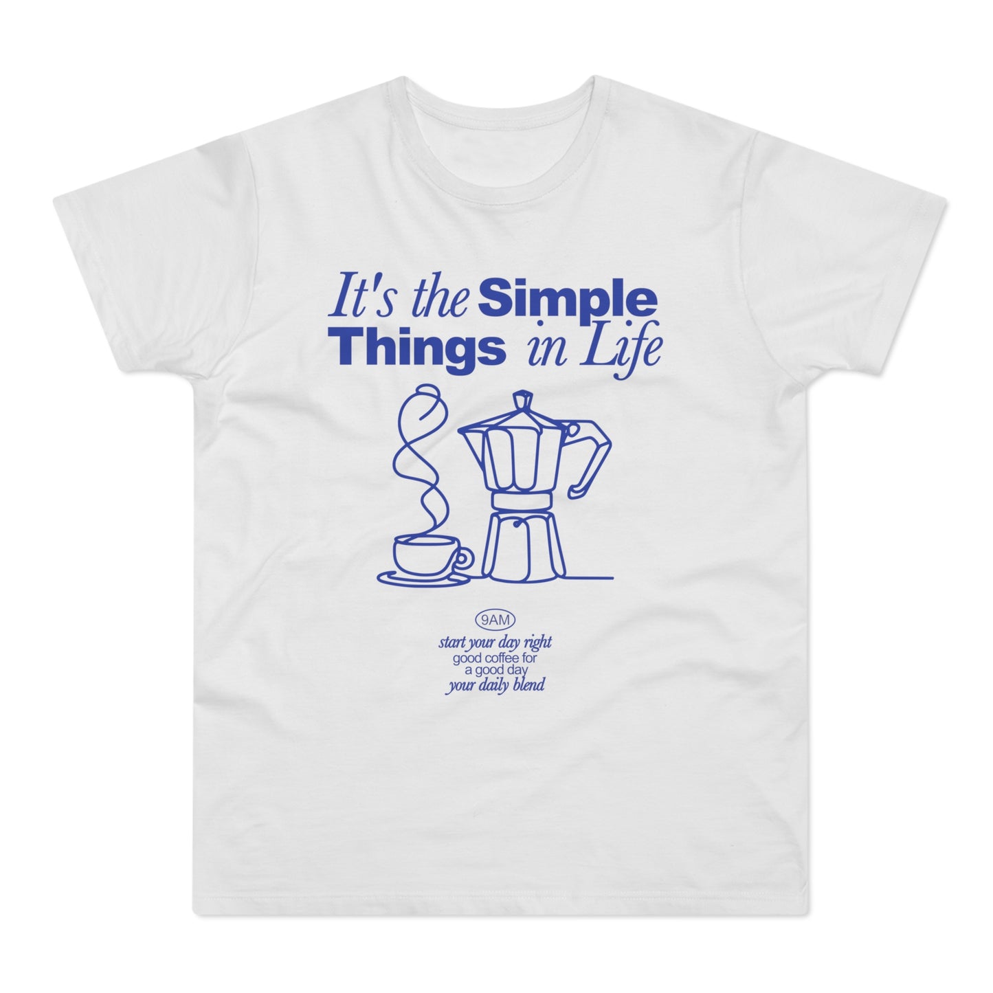 Simple Things in Life Coffee Shirt • Kaffee Shirt Damen • Kaffee Liebhaber T-Shirt mit Moka Pot • Cozy Coffee Morning Outfit Coffee Lover