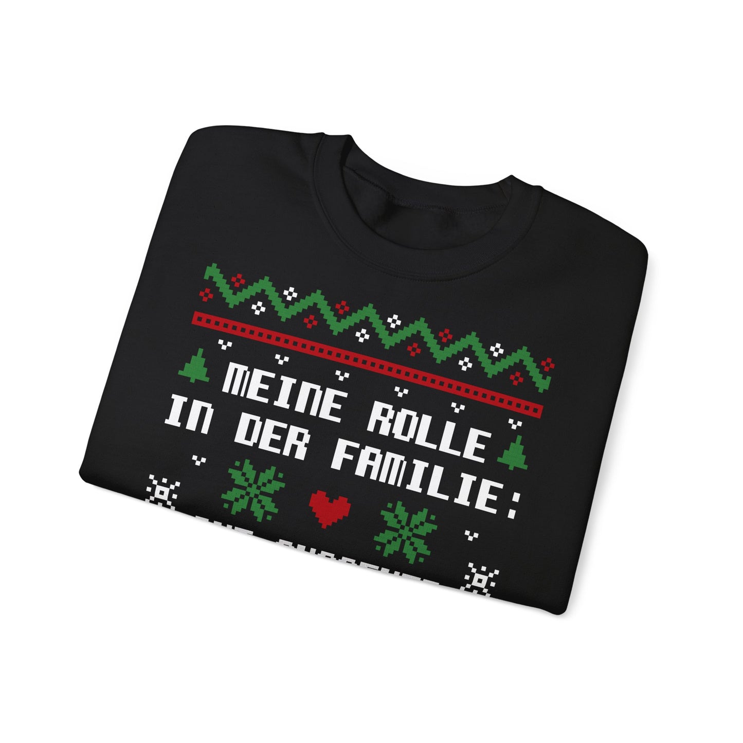 Meine Rolle in der Familie Pullover Wein • Lustiger Weihnachts Sweater • Weinliebhaber Weihnachtspullover Damen • Ugly Christmas Sweater