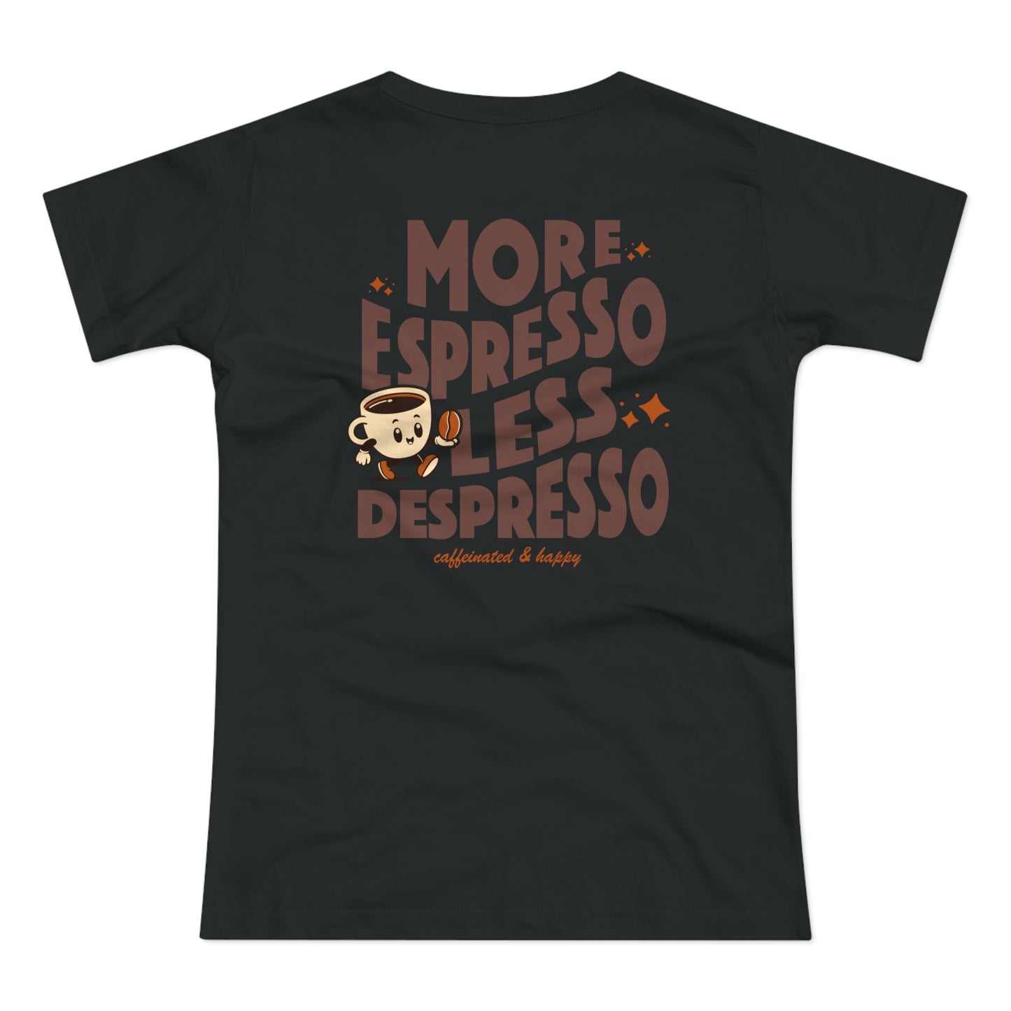 More Espresso Less Depresso Shirt • Coffee Lover T Shirt mit Spruch • Cozy Kaffee Outfit für Alltag & Homeoffice • Geschenk für Kaffee Fans
