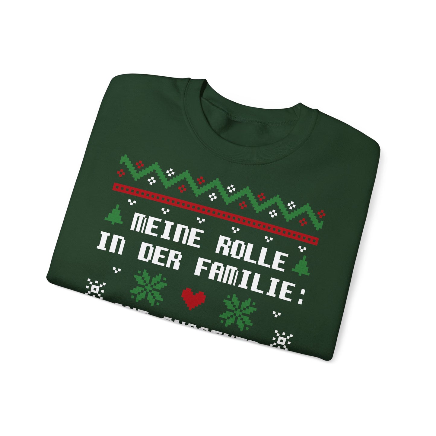 Meine Rolle in der Familie Pullover Wein • Lustiger Weihnachts Sweater • Weinliebhaber Weihnachtspullover Damen • Ugly Christmas Sweater