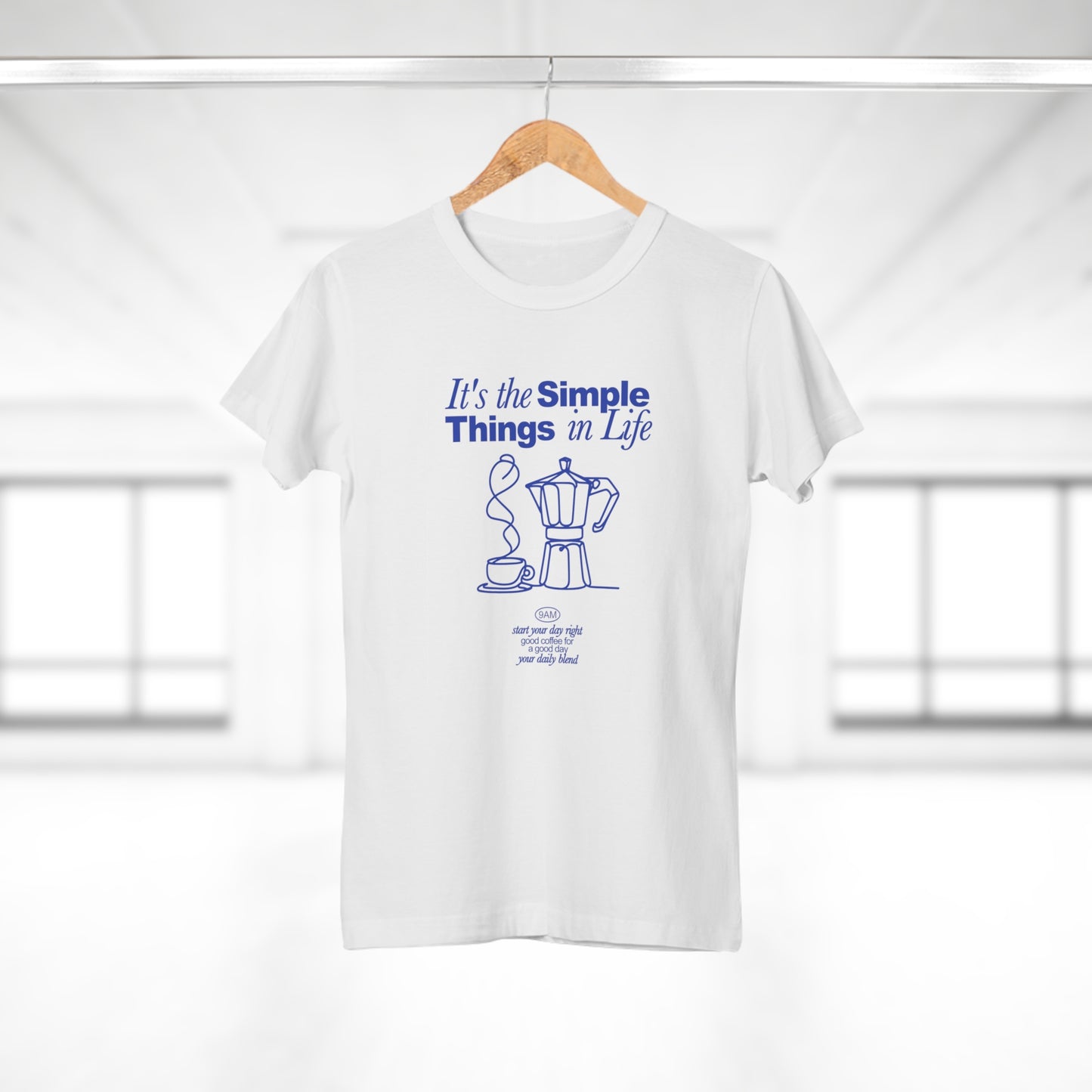 Simple Things in Life Coffee Shirt • Kaffee Shirt Damen • Kaffee Liebhaber T-Shirt mit Moka Pot • Cozy Coffee Morning Outfit Coffee Lover