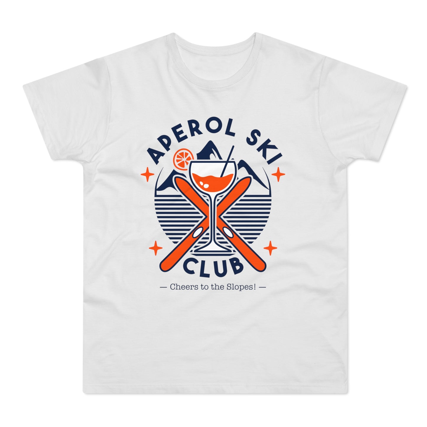 Aperol Ski Club Shirt • Winter T-Shirt mit Aperol Print • Après Ski Outfit für Skiurlaub & Winter Vibes • Geschenk für Aperitivo Fans