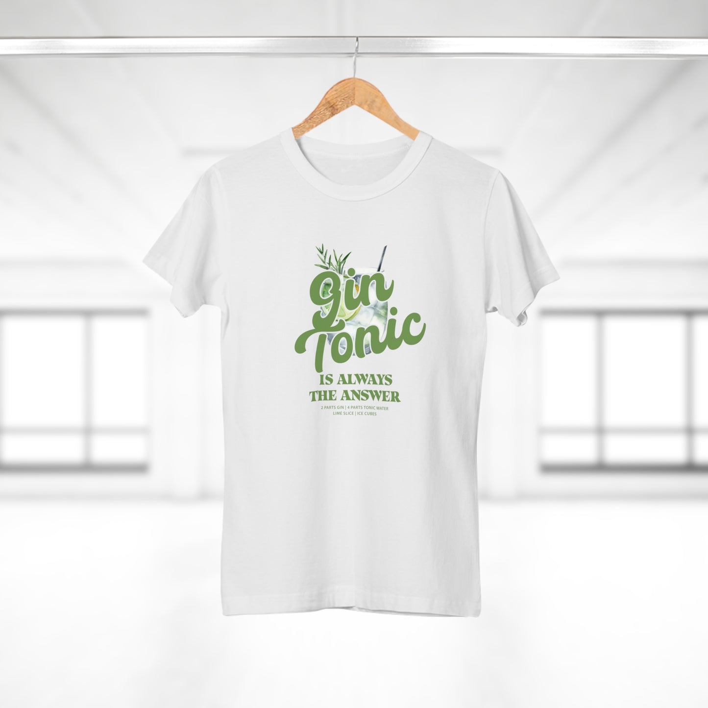 Gin Tonic Shirt • Gin Lover T Shirt Cocktail Print • Stylish Gin Tonic Outfit für Sundowner Drinks und Summer Nights • Geschenk für Gin Fans