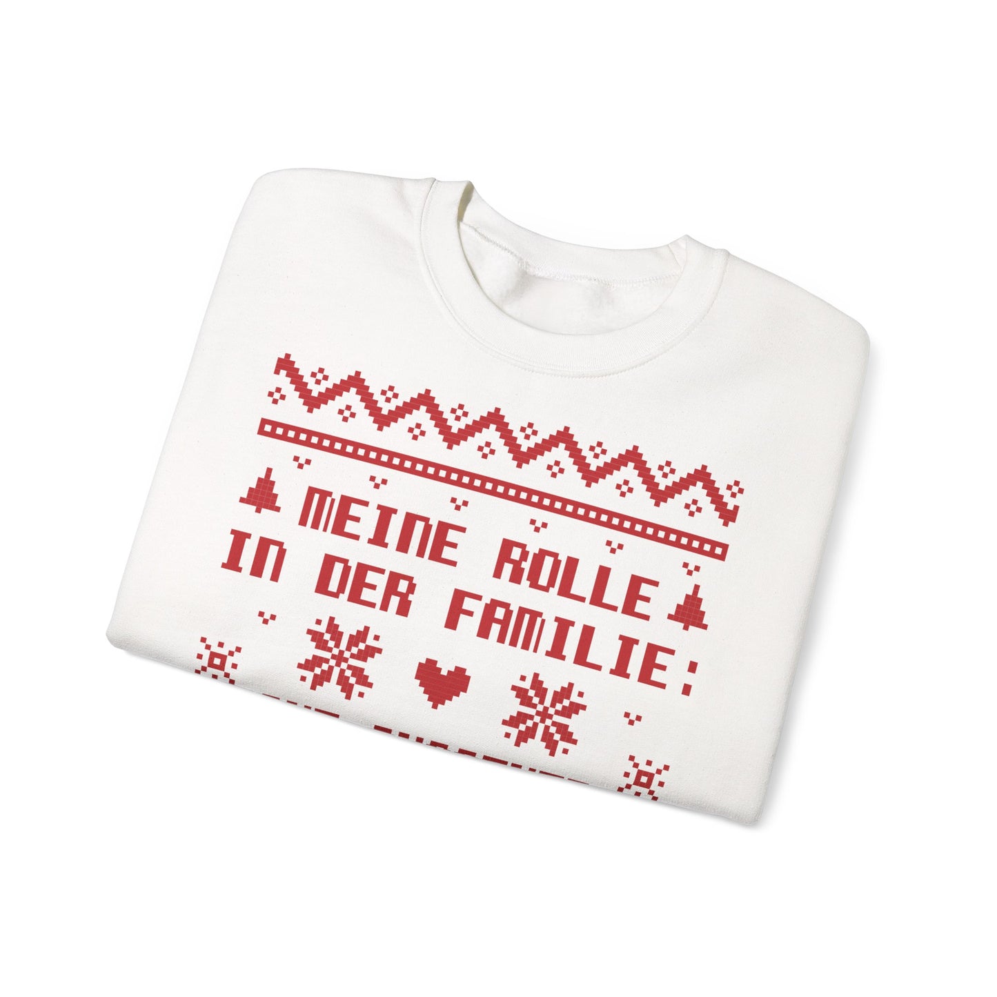 Meine Rolle in der Familie Pullover Wein • Lustiger Weihnachts Sweater • Weinliebhaber Weihnachtspullover Damen • Ugly Christmas Sweater