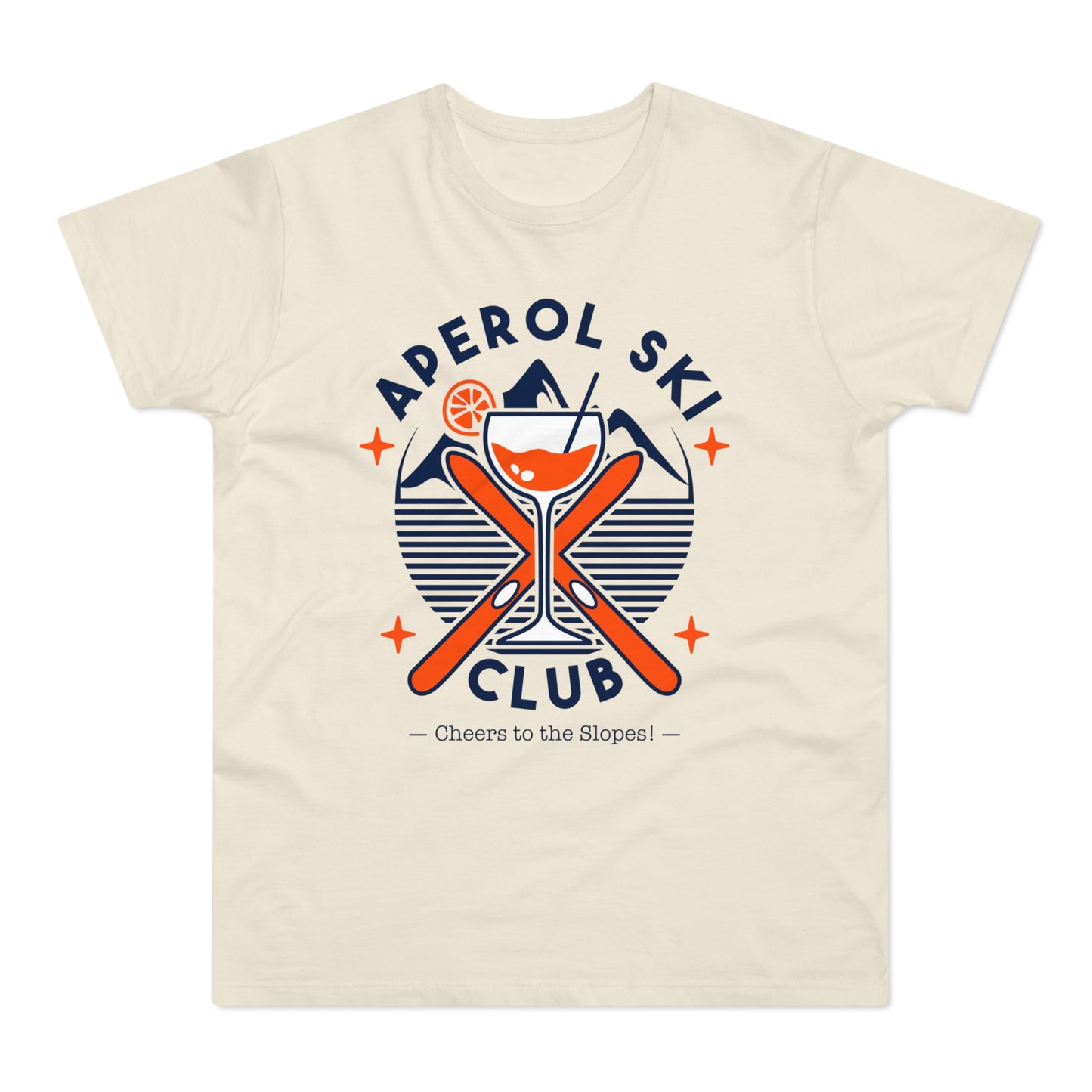 Aperol Ski Club Shirt • Winter T-Shirt mit Aperol Print • Après Ski Outfit für Skiurlaub & Winter Vibes • Geschenk für Aperitivo Fans