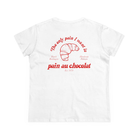 Pain au chocolat Shirt • The only pain I want is Croissant T-Shirt • Best Friend Gift • Pinterest Minimalistic T-Shirt • French Food Tshirt