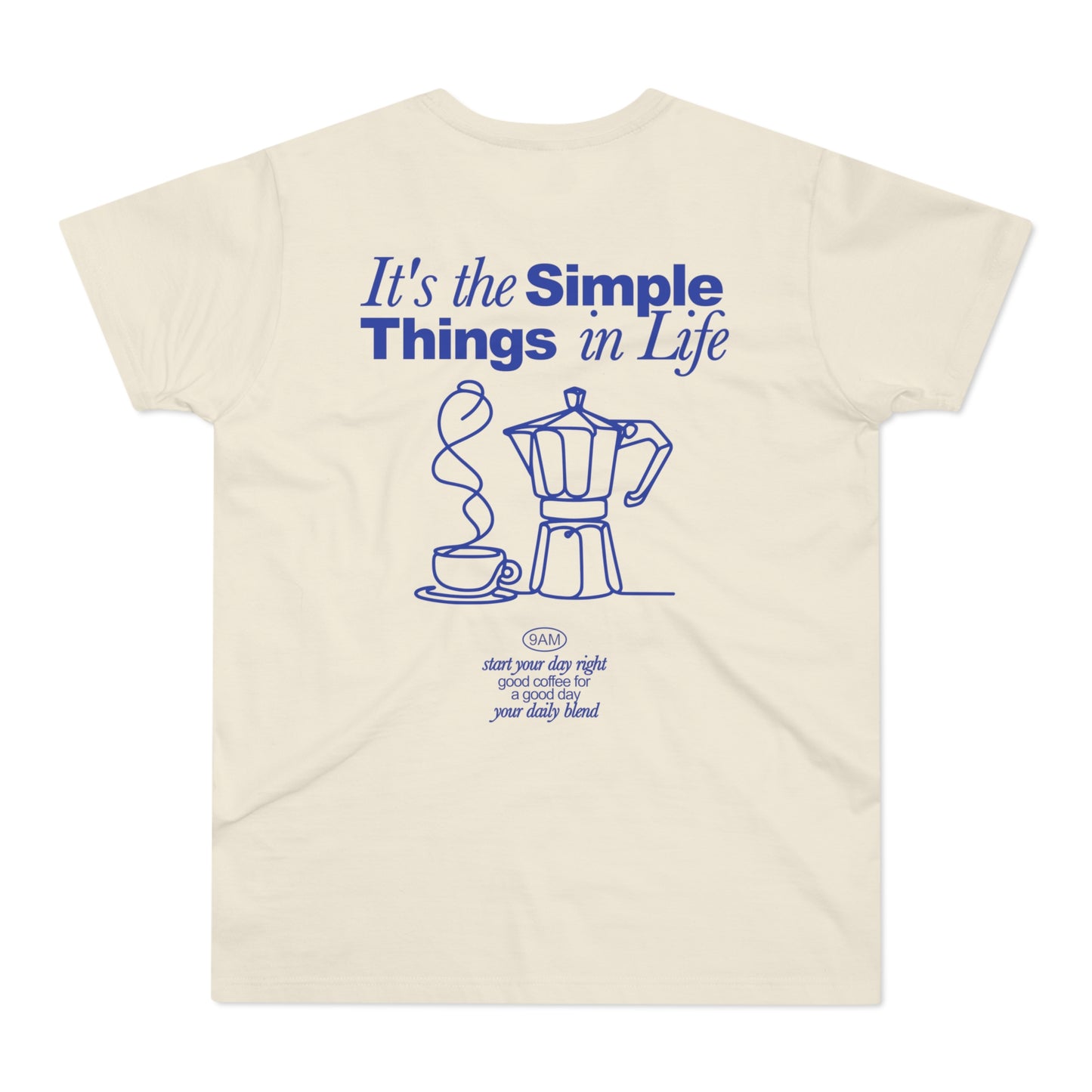Coffee Shirt Herren • It's the Simple Things in Life • Kaffee Tshirt mit Mokkakanne • Barista Look für Alltag & Café Geschenk für Kaffeefans