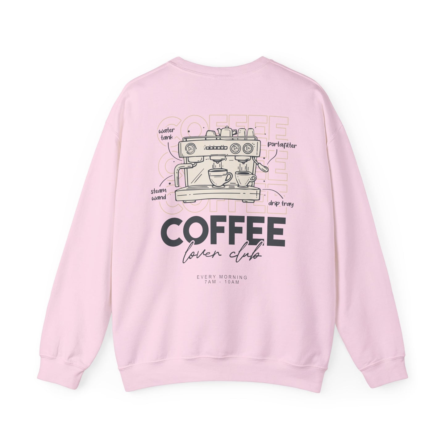 Coffee Lover Club Sweater • Barista Pullover mit Kaffeemaschine Print • Geschenk Kaffeeliebhaber • Cozy Unisex Sweatshirt für Coffee Addicts