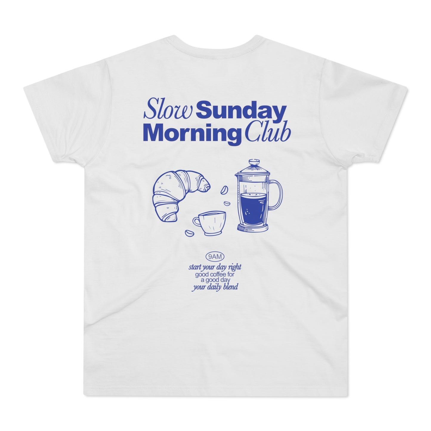 Coffee Lover Shirt Slow Sunday Morning Club • Minimalist Coffee Tee • Aesthetic Brunch Shirt Casual Weekend Outfit • Coffee Breakfast Tshirt