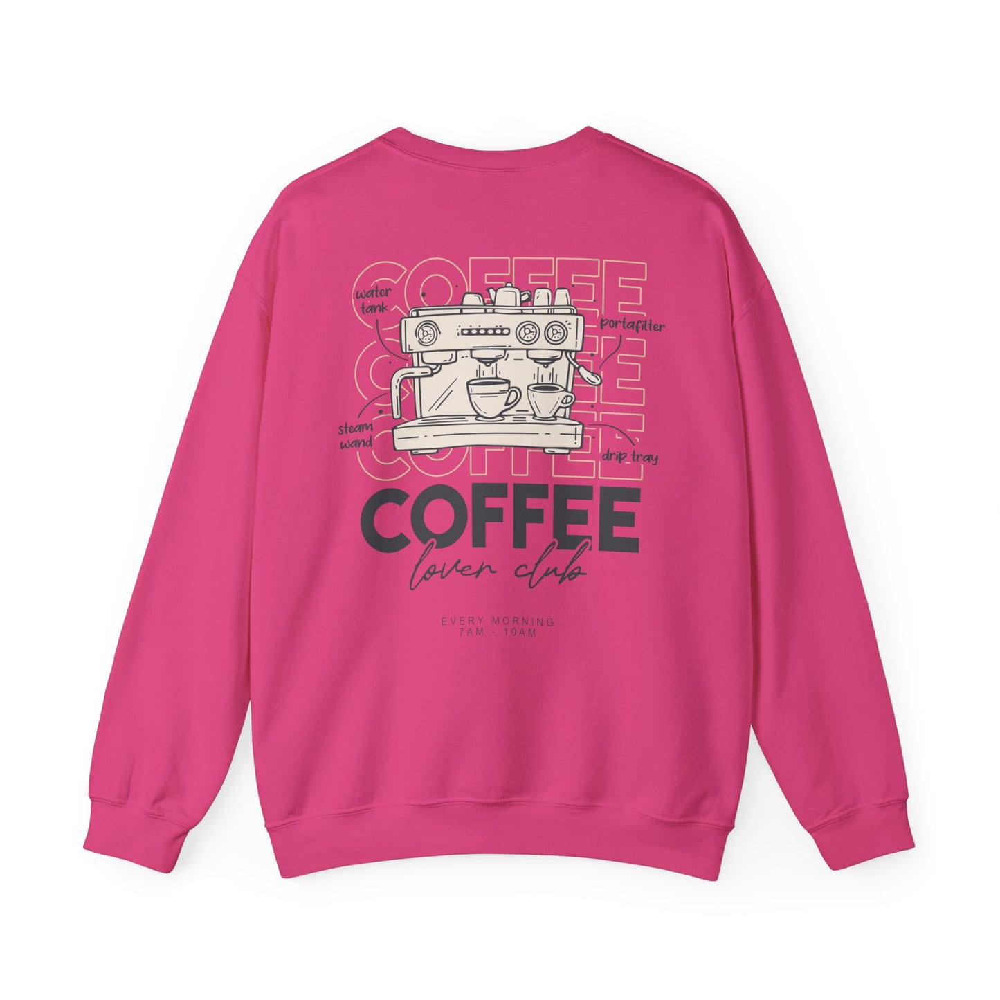 Coffee Lover Club Sweater • Barista Pullover mit Kaffeemaschine Print • Geschenk Kaffeeliebhaber • Cozy Unisex Sweatshirt für Coffee Addicts