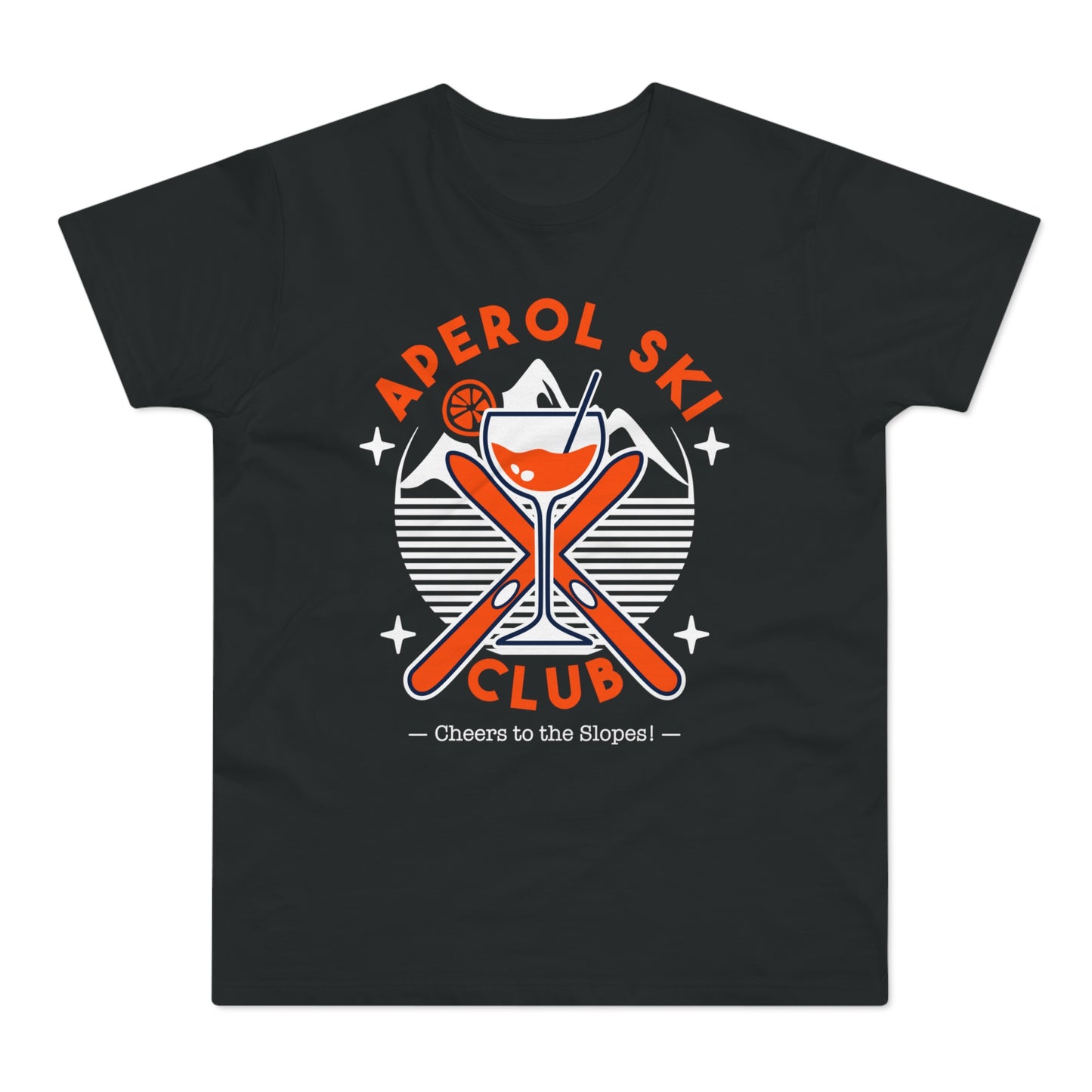 Aperol Ski Club Shirt • Winter T-Shirt mit Aperol Print • Après Ski Outfit für Skiurlaub & Winter Vibes • Geschenk für Aperitivo Fans