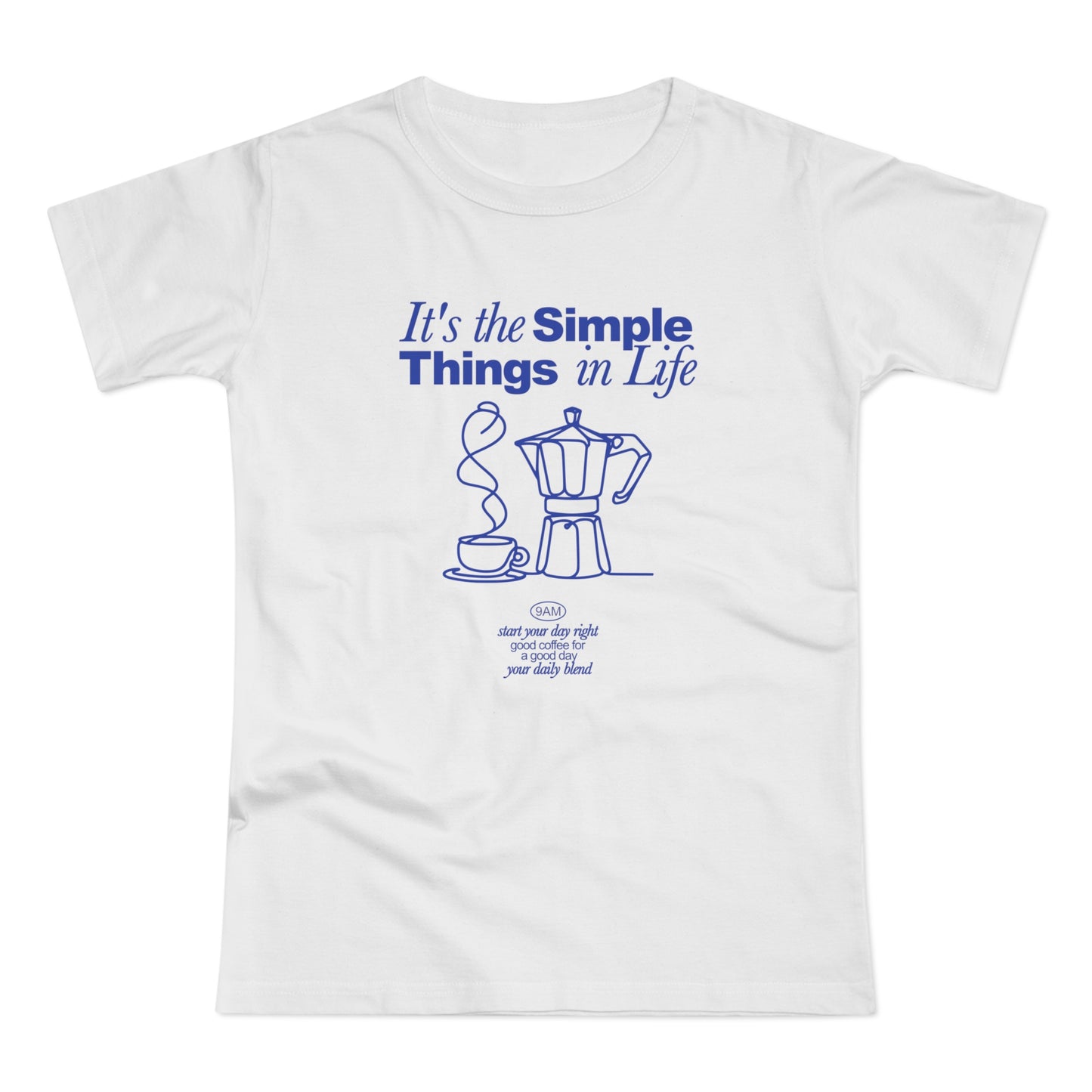 Simple Things in Life Coffee Shirt • Kaffee Shirt Damen • Kaffee Liebhaber T-Shirt mit Moka Pot • Cozy Coffee Morning Outfit Coffee Lover