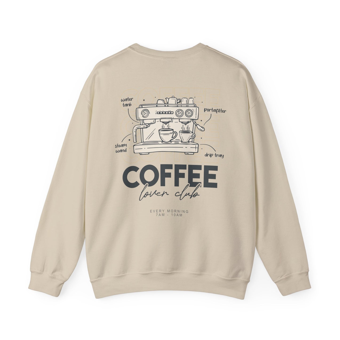 Coffee Lover Club Sweater • Barista Pullover mit Kaffeemaschine Print • Geschenk Kaffeeliebhaber • Cozy Unisex Sweatshirt für Coffee Addicts