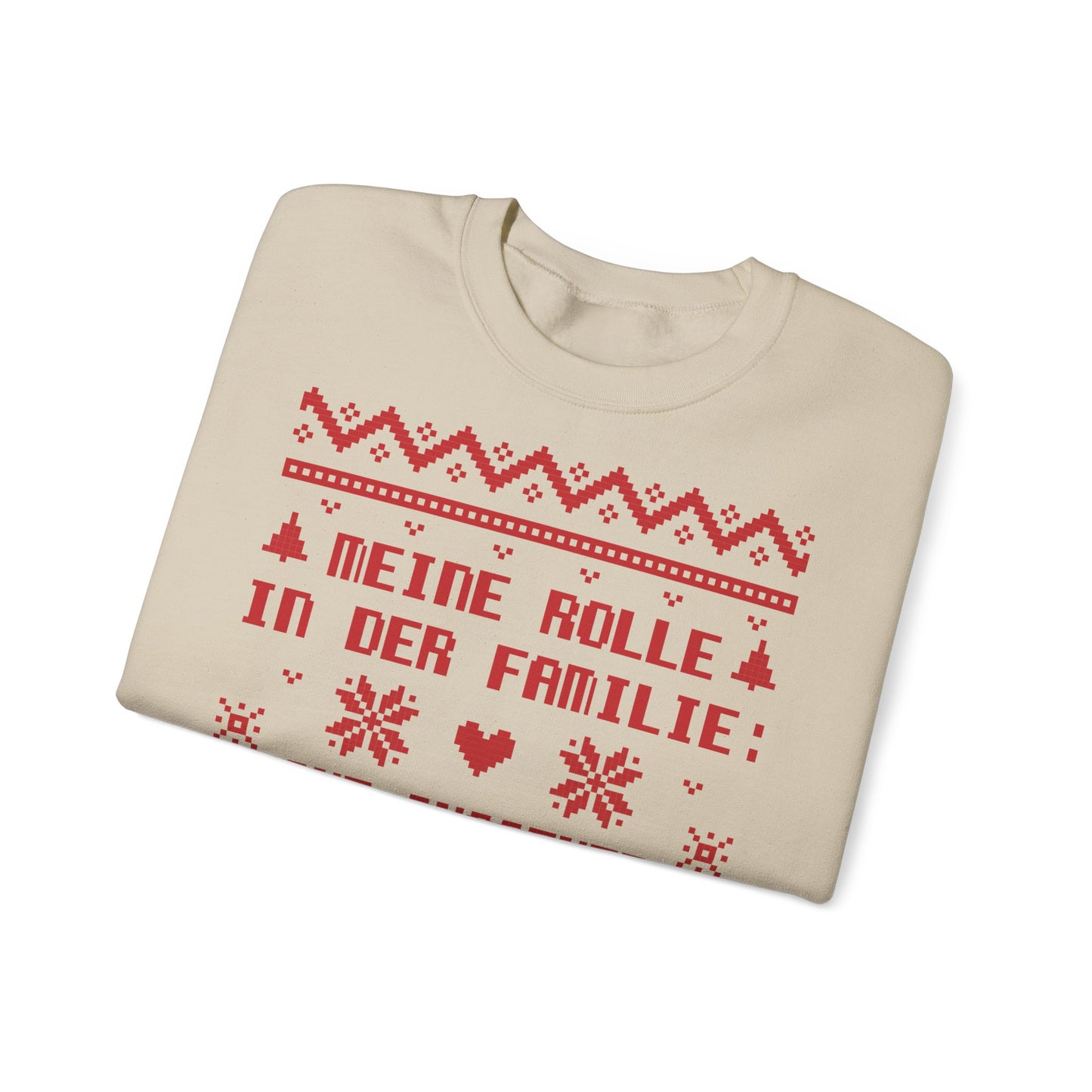 Meine Rolle in der Familie Pullover Wein • Lustiger Weihnachts Sweater • Weinliebhaber Weihnachtspullover Damen • Ugly Christmas Sweater