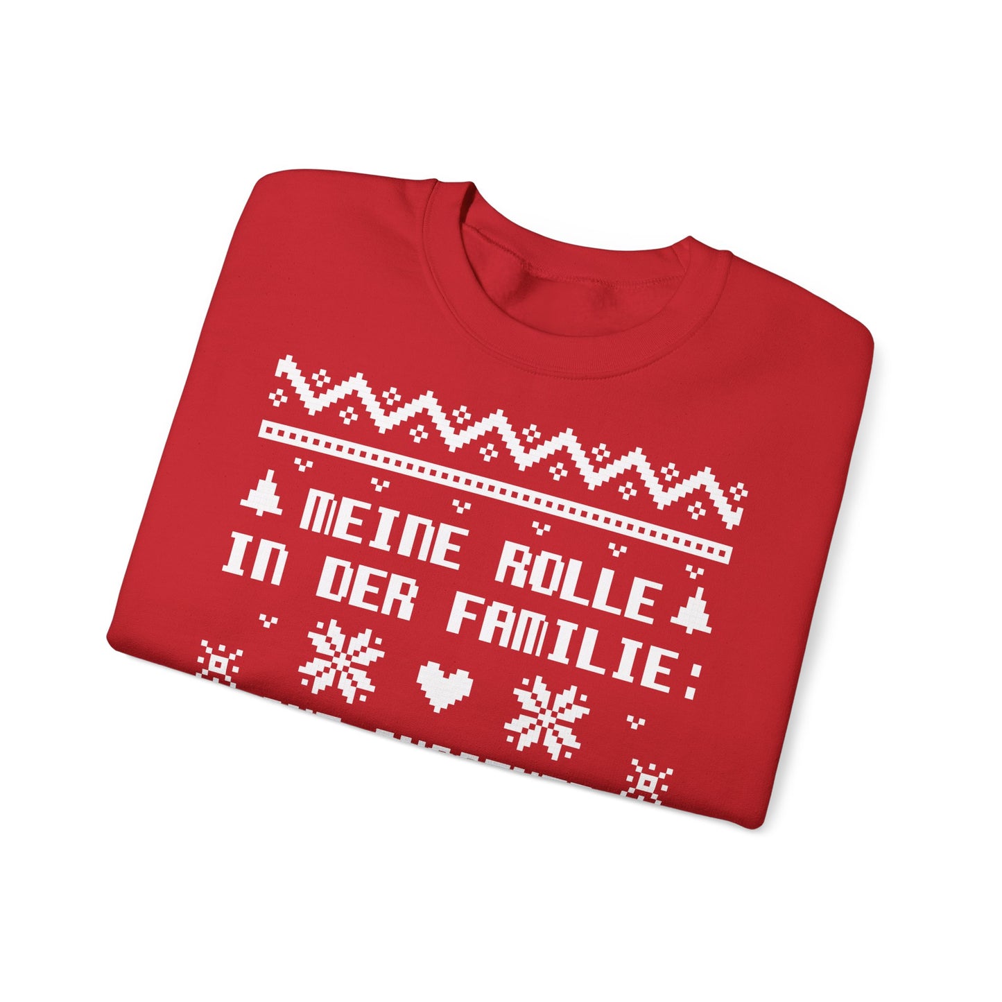 Meine Rolle in der Familie Pullover Wein • Lustiger Weihnachts Sweater • Weinliebhaber Weihnachtspullover Damen • Ugly Christmas Sweater
