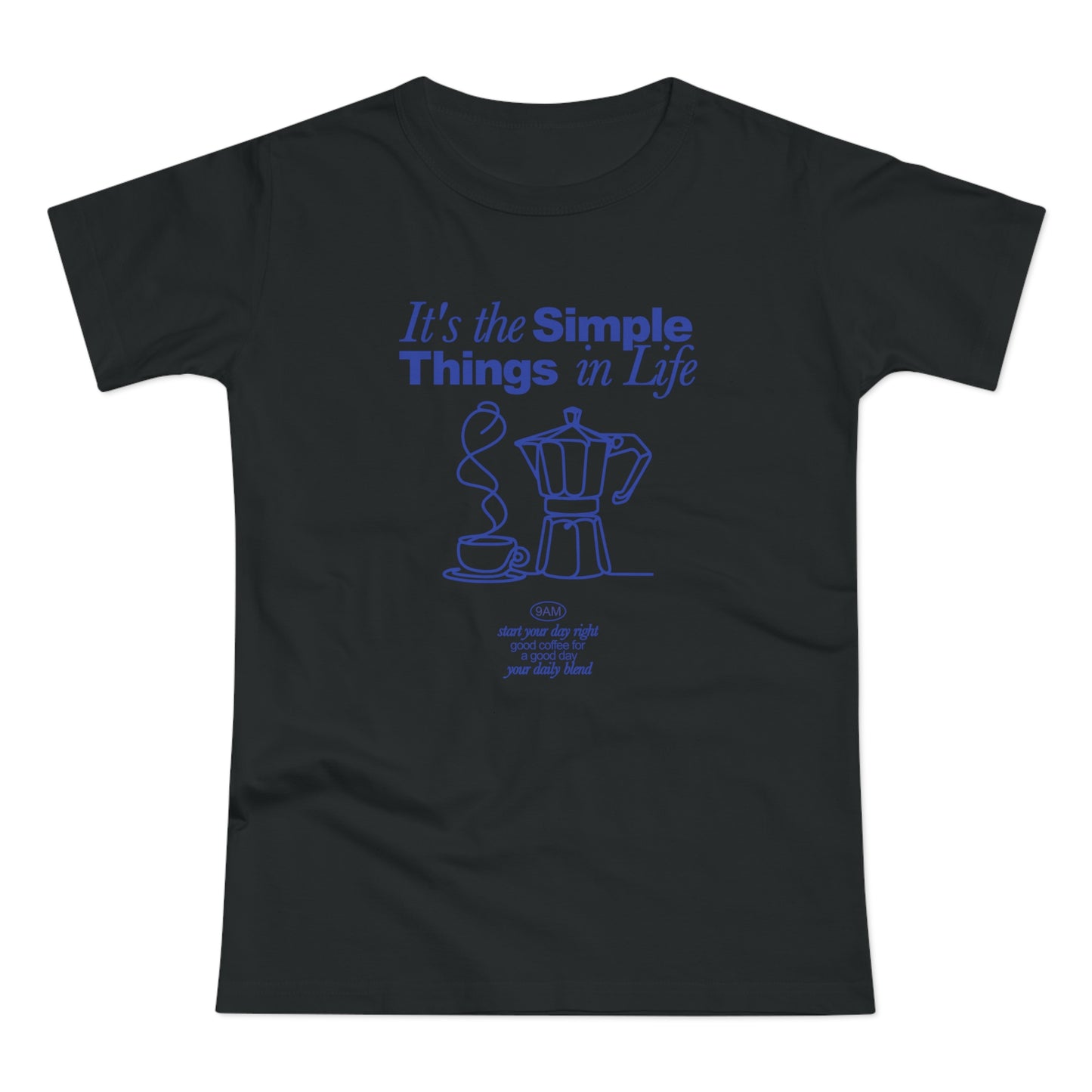Simple Things in Life Coffee Shirt • Kaffee Shirt Damen • Kaffee Liebhaber T-Shirt mit Moka Pot • Cozy Coffee Morning Outfit Coffee Lover