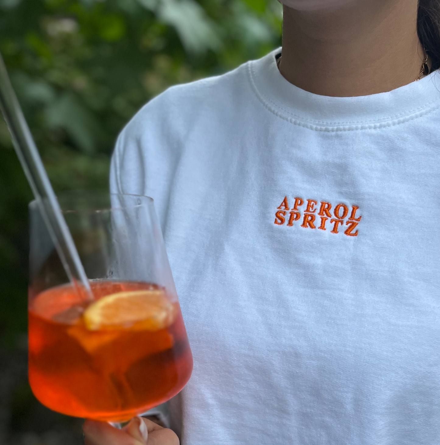 Aperol Spritz Pullover bestickt • Aperol Sweatshirt mit Stick • Embroidery Spritz Sweater Cocktail • Aperitivo Pulli Geschenk Beste Freundin