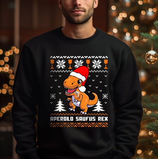 Aperolo Saufus Rex Sweatshirt • Ugly Christmas Sweater • Aperol Spritz Pullover • Aperol Weihnachtspullover • Best Gift Christmas Sweatshirt