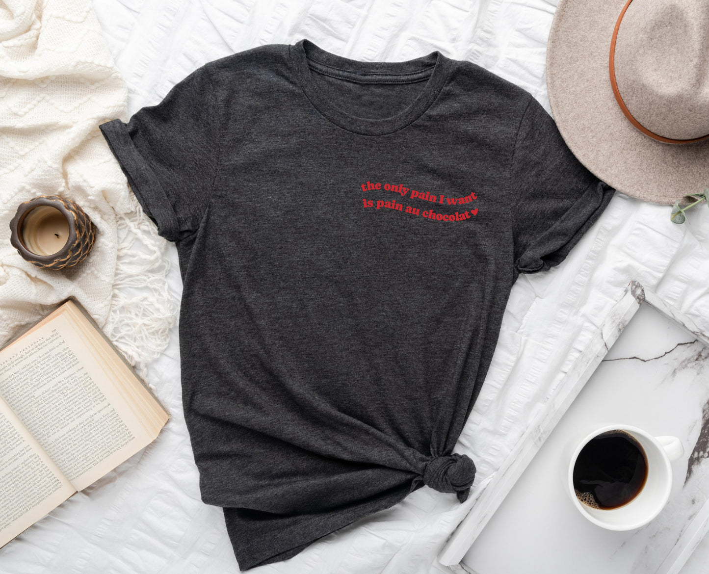 The only pain I want is pain au chocolat Shirt • Funny Quote Tshirt • Best Friend Gift • Pinterest Minimalistic T-Shirt • French Food Tshirt