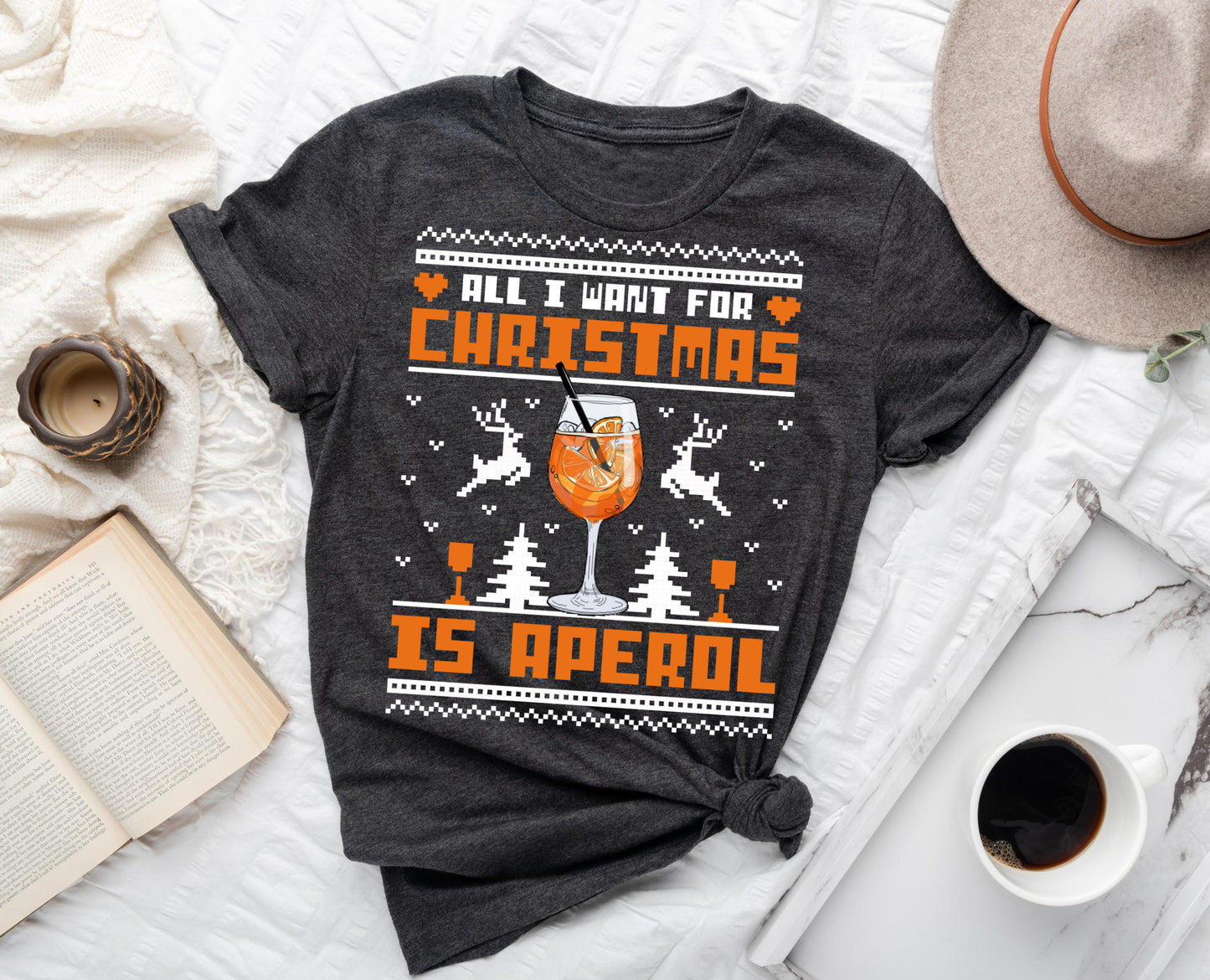 All I Want For Christmas Is Aperol Shirt • Ugly Christmas Tshirt • Aperol Spritz Shirt • Lustiges Weihnachtsshirt • Witziges Wichtelgeschenk