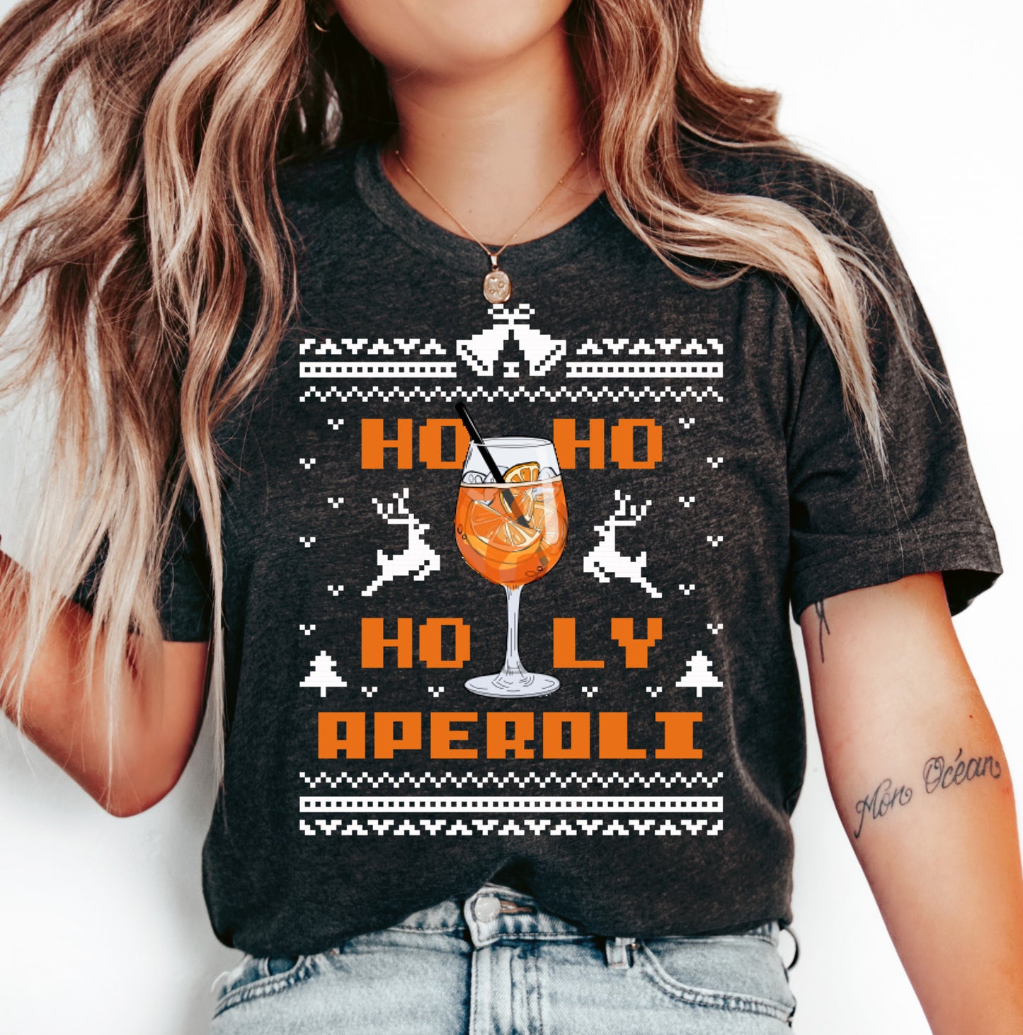 Christmas Aperol Shirt • Ugly Christmas Tshirt Aperol Spritz Shirt • Holy Aperol Tshirt Christmas • Ho Ho Holy Aperoli Shirt Christmas Gift