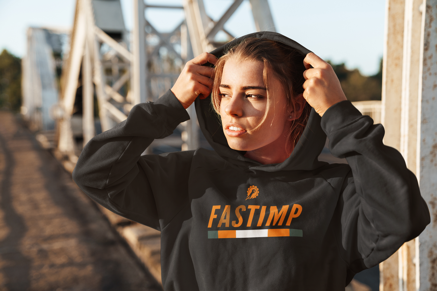 Fastimp Basic Neon  - Unisex Organic Hoodie