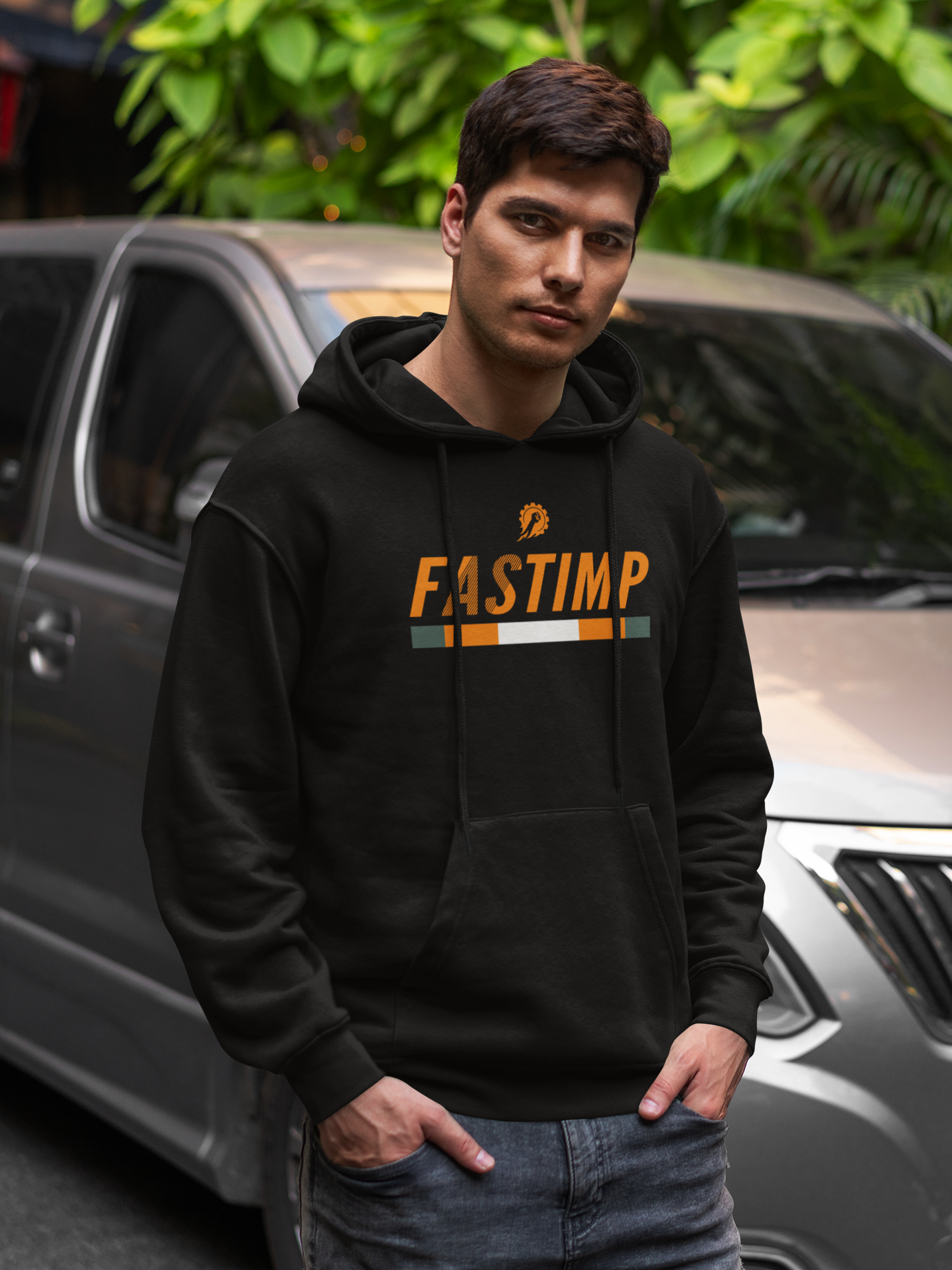 Fastimp Basic Neon  - Unisex Organic Hoodie